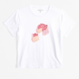 Abercrombie & Fitch Women’s Short Sleeve Cake Graphic Skimming Tee